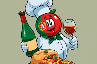 draw any food or restaurant mascot in my cartoon style