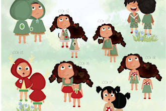 create whimsical kids illustrations