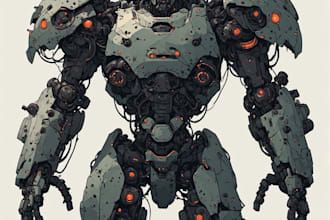 design spectacular robots, cyborgs and mechs