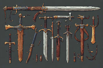 design unique weapons illustrations