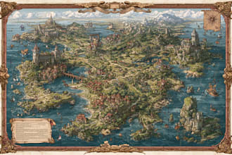 make fantasy map illustration