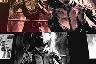 draw cinematic comic, manga cover, movie poster, concept art