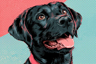 draw you into professional animal pop art artwork for you