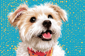 create custom animal pop art artwork for your beloved pets