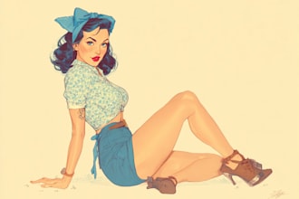 make a cute and sexy pin up pinup girl