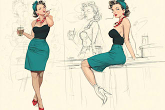 make a cute and sexy pin up pinup girl