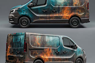 design a premium car wrap and vehicle branding mockup
