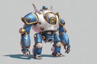 design spectacular robots, cyborgs and mechs