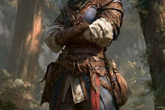 draw d and d character art and dnd character art