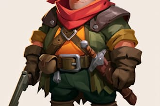 draw 2d game character or 2d game character