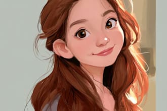 portrait into a disney style cartoon