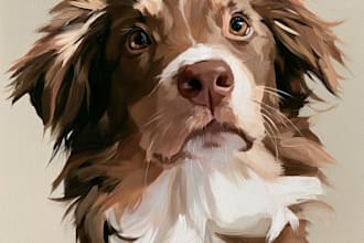 custom pet portrait, dog portrait, cat portrait