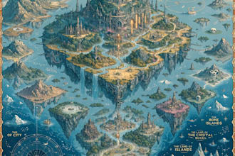 create amazing fantasy map or cartography
