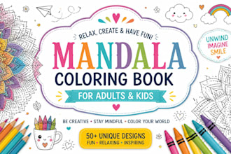 design 50 unique inspirational quotes coloring book pages