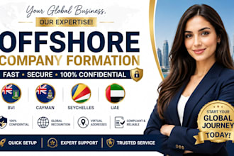 setup bvi, cayman, seychelles, uae offshore company formation, virtual address