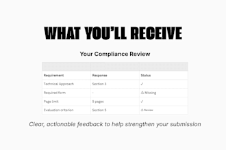review your rfp response for compliance and create a compliance matrix