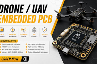 design drone uav embedded pcb stm32 imu gps telemetry esc flight controller