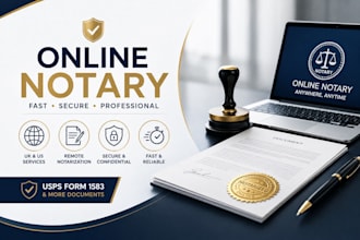 do fast UK and US remote notary, online notarization and usps form 1583 services