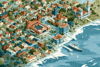 draw a map illustration