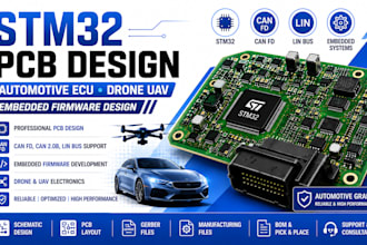 custom mcu pcb design stm32 automotive ecu drone uav embedded firmware design