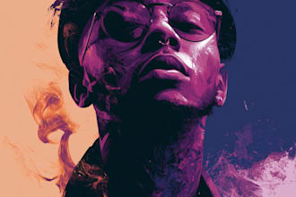 design unique, brilliant, and amazing album cover, rap, hip hop single cover