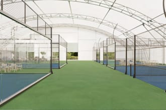 modern sport dome,padel court,tennis club,indoor athletic facility,3dgolf design