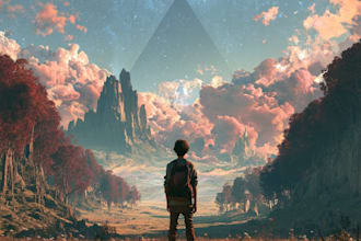 design a cinematic fantasy album cover art