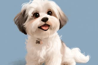 pet portrait into cute disney style