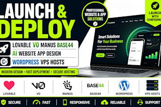 launch deploy lovable v0 manus base44 ai website app design wordpress vps hosts