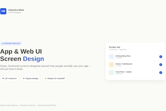 design UI screens for your app using UX research and figma