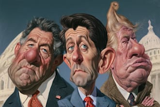 draw political caricature and cartoon