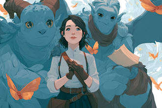 draw fantasy custom illustration