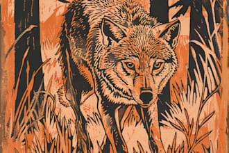 create a linocut illustration