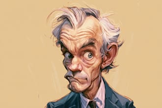 draw a funny caricature with my style