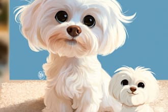 pet portrait into cute disney style