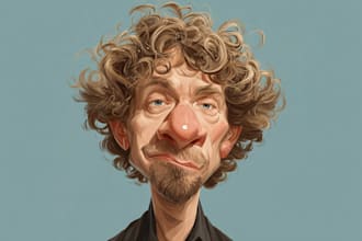 draw artistic cartoon caricatures