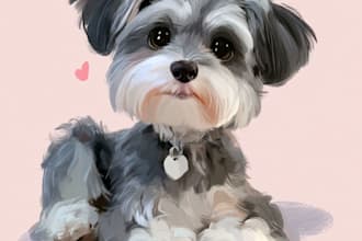 pet portrait into cute disney style