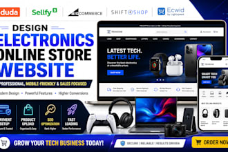 design duda sellfy bigcommerce shift4shop ecwid electronics online stor website