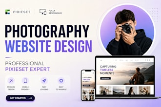 design an attractive pixieset website, photography website
