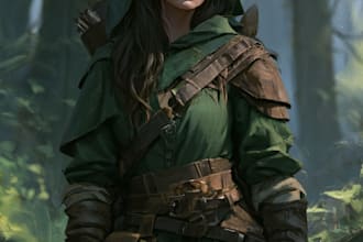 paint your dark fantasy dnd character illustration