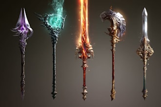 design your custom awesome weapon concept art