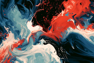 create modern abstract art digital painting