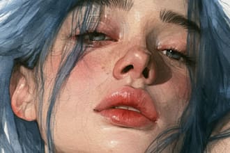 paint weird, abstract watercolor portraits for unique people