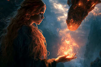 design an epic fantasy book cover for your novel