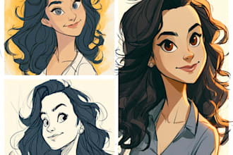 draw your portrait in my cartoon style