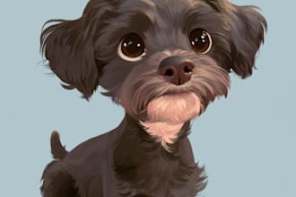 pet portrait into cute disney style
