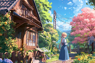draw anime illustration, vtuber art, visual novel