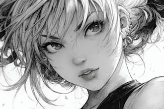 draw you a manga anime character in japanese