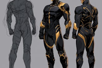 draw you dc or marvel style comic book and superhero