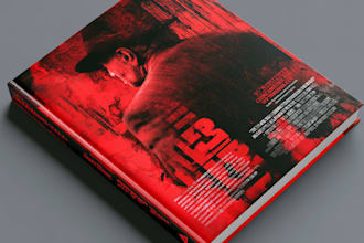 create a gripping crime thriller book cover design
